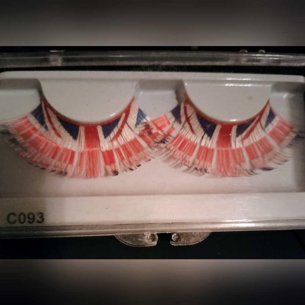 UK Union Jack British Flag Costume Fantasy Festival Eyelashes Cosplay